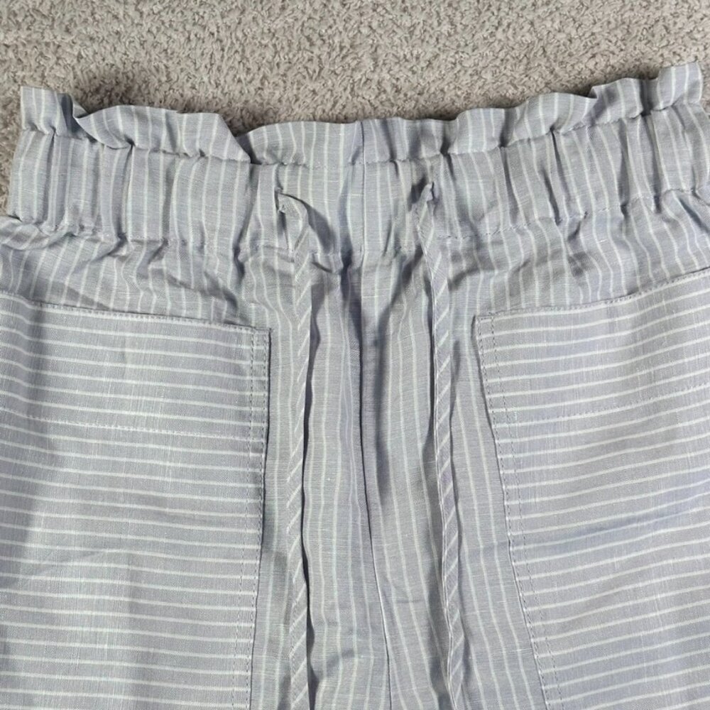 Madewell Womens Stripe-Play Drawstring Pull-On Paperbag Shorts XS Purple Wht NWT - Picture 4 of 11